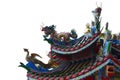 Chinese dragon and swan roof Chinese style Royalty Free Stock Photo