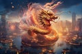 Chinese Dragon symbol of 2024. Chinese New Year