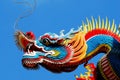 Chinese Dragon, temple in Taiwan, design architecture Royalty Free Stock Photo