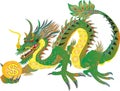 Chinese Dragon with US Dollar