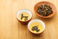 Chinese dried tea leave and drink Royalty Free Stock Photo