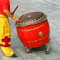 Chinese Drummer at Work Royalty Free Stock Photo