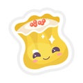 Chinese dumpling cute kawaii vector character