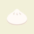 Chinese dumpling flat illustration on color background. chinese cuisine. asian traditional food and culinary vector. can use for