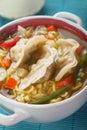 Chinese dumpling and noodle soup Royalty Free Stock Photo