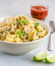 Chinese Egg Fried Rice -  Oriental Cuisine, Asian Food Royalty Free Stock Photo