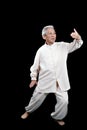 Chinese Elderly performing Tai