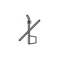 Chinese, erhu icon. Simple thin line, outline vector of china icons for ui and ux, website or mobile application