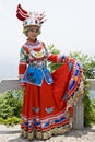 Chinese Ethnic Girl in Traditional Dress Royalty Free Stock Photo