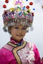 Chinese Ethnic Girl in Traditional Dress Royalty Free Stock Photo