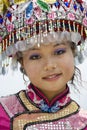 Chinese Ethnic Girl in Traditional Dress Royalty Free Stock Photo