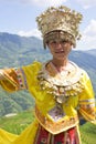 Chinese Ethnic Girl in Traditional Dress