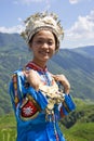 Chinese Ethnic Girl in Traditional Dress