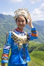 Chinese Ethnic Girl in Traditional Dress