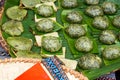 Chinese ethnic minority Guangxi Zhuang specialties, wormwood dumplings, cyan dumplings Royalty Free Stock Photo