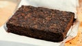 Chinese extruded aged Puer tea in the form of brick