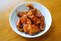 Chinese family dish, fried fish in tomato sauce Royalty Free Stock Photo