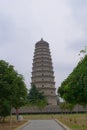 Chinese famous ancient Buddhism temple of The Famen Temple, Situated in Famen Town of Fufeng County Royalty Free Stock Photo