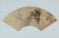Chinese Fan Painting Ren Bonian Ren Yi Flower Bird Brush Paintings Watercolor Prints Song Dynasty Calligraphy Poems Seal Stamp