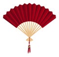 Chinese fan vector on a white background Royalty Free Stock Photo