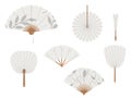 Chinese fans. Japanese traditional hand fan set