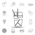 chinese fast food icon. Simple thin line, outline vector element of Fast food icons set for UI and UX, website or mobile Royalty Free Stock Photo