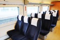 Chinese fast train interior Royalty Free Stock Photo