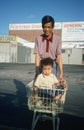 A Chinese father and his son Royalty Free Stock Photo