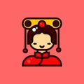 Chinese Female Character In Traditional Qing Dinasty Suit Icon