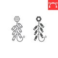 Chinese firecracker line and glyph icon Royalty Free Stock Photo