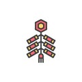 Chinese Firecrackers filled outline icon