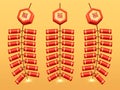 Chinese fireworks firecrackers bunch garland icon
