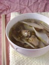 Chinese fish soup with nagaimo Royalty Free Stock Photo
