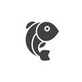 Chinese fish vector icon
