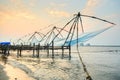 Chinese fishing nets of fort cochin Royalty Free Stock Photo