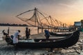 Chinese fishing nets during the Golden Hours at Fort Kochi, Kerala, India sunrise team