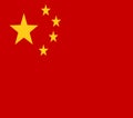 chinese flag with red background.