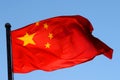 Chinese Flag in a Sunlight Royalty Free Stock Photo