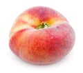 Chinese flat donut peach on white