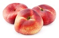 Chinese flat donut peaches isolated on white Royalty Free Stock Photo