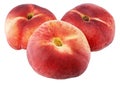 Chinese flat donut peaches isolated on white Royalty Free Stock Photo