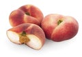 Chinese flat peaches with half