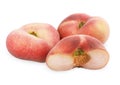 Chinese flat peaches with half