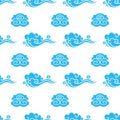 Chinese oriental seamless pattern with clouds Royalty Free Stock Photo