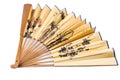 Chinese folding fan isolated Royalty Free Stock Photo