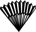 Chinese folding fan vector illustration Royalty Free Stock Photo