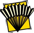 Chinese folding fan vector illustration Royalty Free Stock Photo