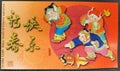 Chinese Folk Art Tianjin Yangliuqing New Year Picture Wood Block Print Painting Colorful Sketch Craftsmanship