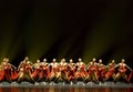 Chinese folk group dance show Royalty Free Stock Photo