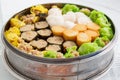Chinese food appetizer, mixed dim sum. Royalty Free Stock Photo